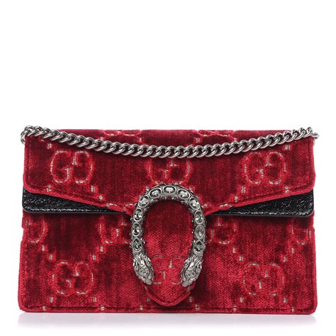 gucci super mini velvet dionysus